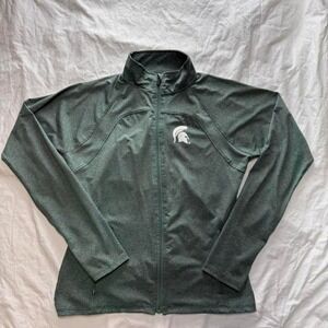 Michigan State University Sportswear Full Zip Jacket Thumb Holes Women's Sz M